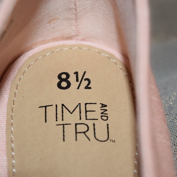 Time & Tru Pale Pink Ballerina Flat Slippers, Size 8.5 - Picture 9 of 9